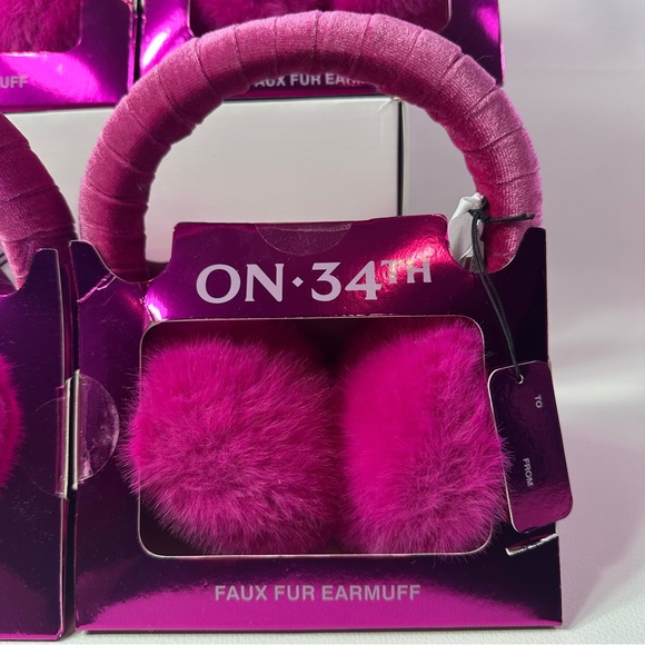 4 PAIRS NEW ON 34th Women's Faux Fur with Velvet Band Earmuffs - Picture 3 of 3